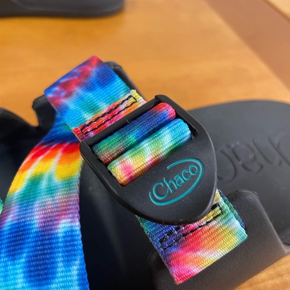 Chaco Chillos tie dye slip on slide sandals 10 - Picture 11 of 11